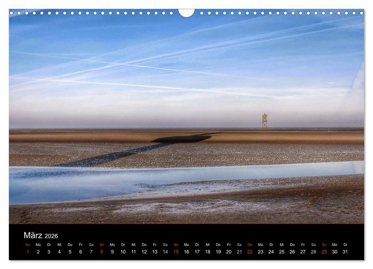 Produktbild: Zeit f&uuml;r... Insel Neuwerk - Himmel, Deiche, Watt und Meer (Wandkalender 2026 DIN A3 quer), CALVENDO Monatskalender