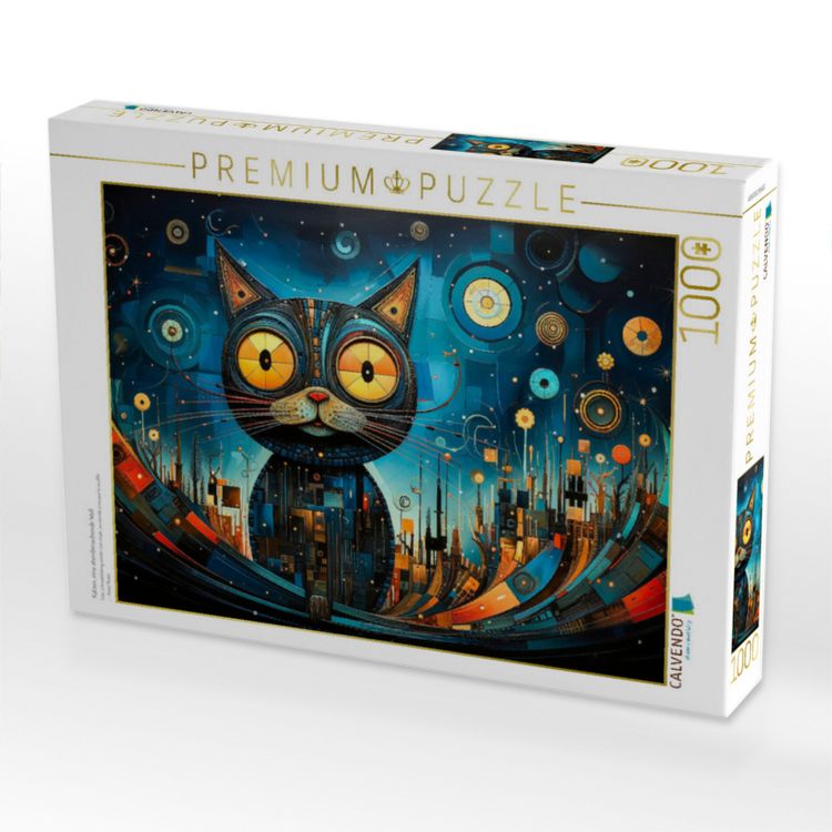 Produktbild: CALVENDO Puzzle Katzen, eine atemberaubende Welt | 1000 Teile Lege-Gr&ouml;&szlig;e 64x48cm Foto-Puzzle f&uuml;r gl&uuml;ckliche Stunden