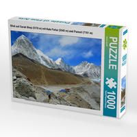 Produktbild: CALVENDO Puzzle Blick auf Gorak Shep (5170 m) mit Kala Pattar (5545 m) und Pumori (7161 m) | 1000 Teile Lege-Gr&ouml;&szlig;e 64x48cm Foto-Puzzle f&uuml;r gl&uuml;ckliche