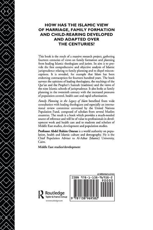 Produktbild: Family Planning in the Legacy of Islam