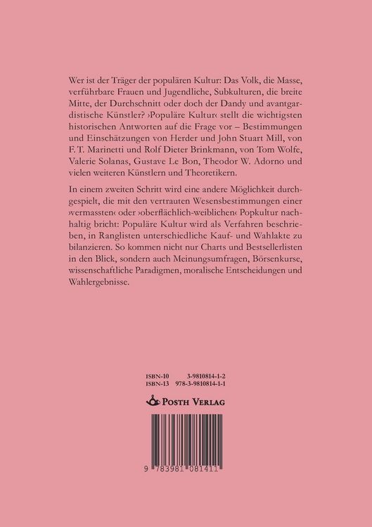 Produktbild: Popul&auml;re Kultur