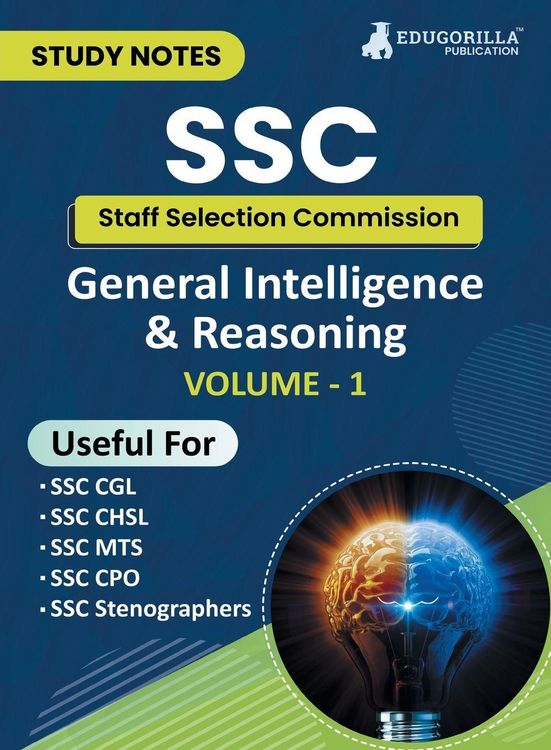Produktbild: Study Notes for General Intelligence and Reasoning (Vol 1) - Topicwise Notes for CGL, CHSL, SSC MTS, CPO and Other SSC Exams with Solved MCQs