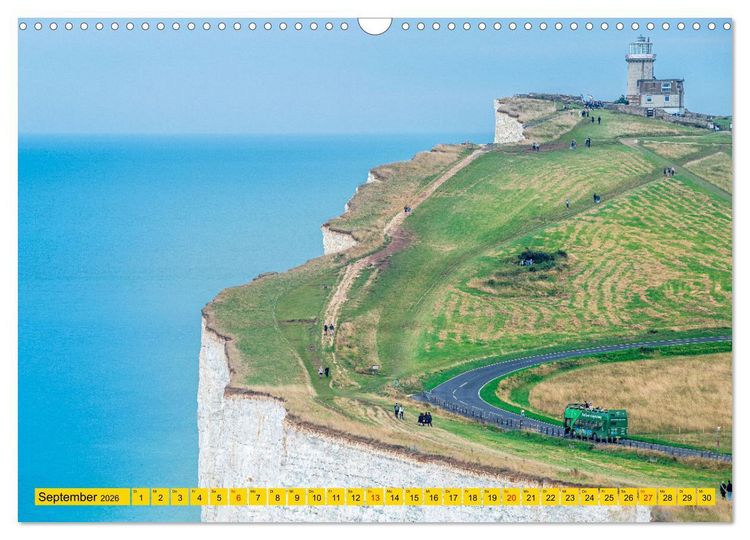 Produktbild: Seven Sisters - Gro&szlig;britanniens h&ouml;chste Kreidefelsen (Wandkalender 2026 DIN A3 quer), CALVENDO Monatskalender