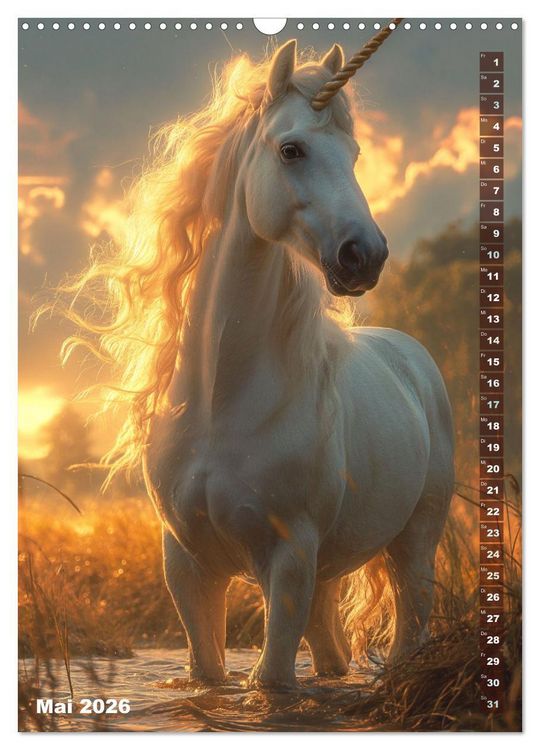 Produktbild: M&auml;rchenhafte Einhornreise - Ein Jahr voller Magie (Wandkalender 2026 DIN A3 hoch), CALVENDO Monatskalender