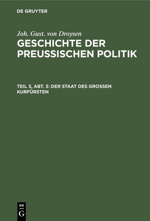 Produktbild: Der Staat des gro&szlig;en Kurf&uuml;rsten