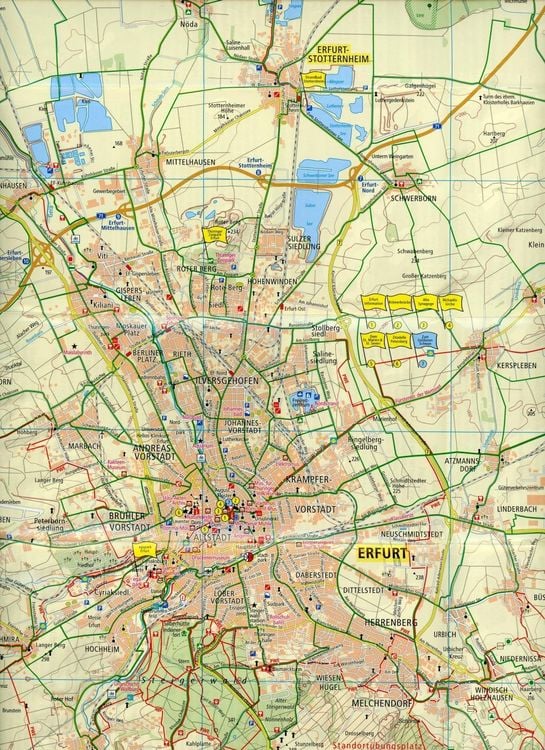 Rad- und Wanderkarte Erfurt und Umgebung 1:50 000