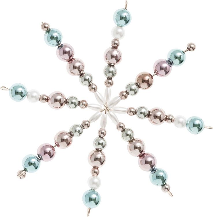 Produktbild: Folia Perlensterne-Set PASTELL, 340-teilig, rosa/gold/t&uuml;rkis/perlwei&szlig;/silber
