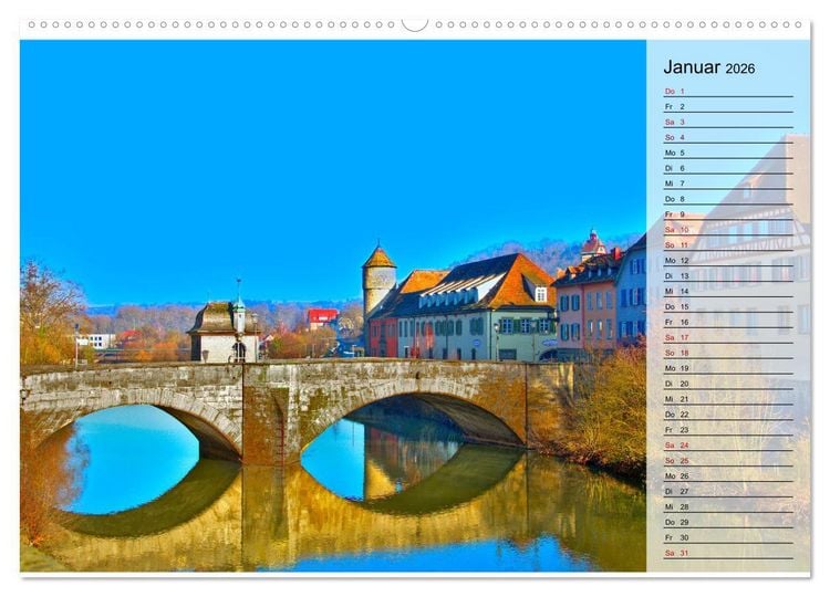 Produktbild: Hohenlohe - Natur und Altstadt (Wandkalender 2026 DIN A2 quer), CALVENDO Monatskalender