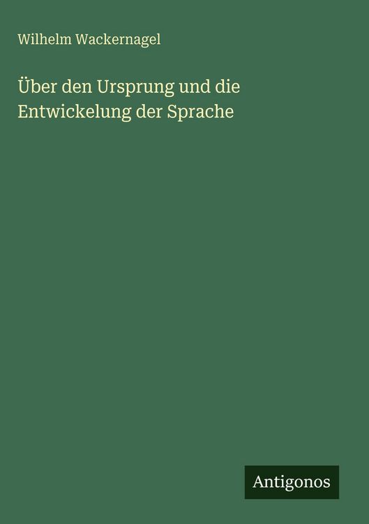Produktbild: &Uuml;ber den Ursprung und die Entwickelung der Sprache