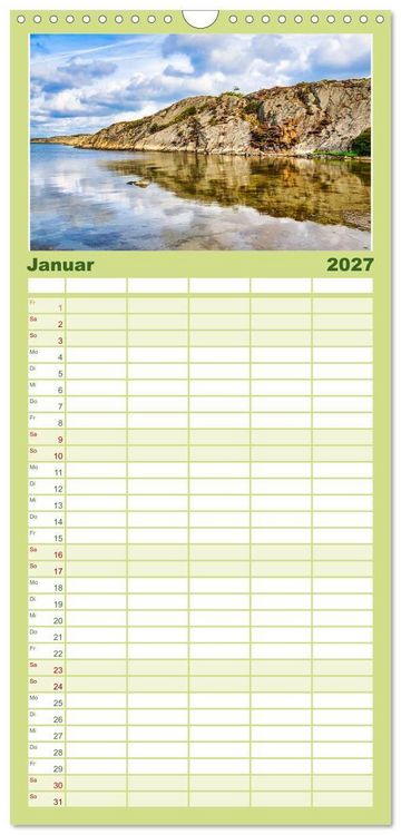 Produktbild: Familienplaner 2027 - G&ouml;teborg und Sch&auml;reninseln mit 5 Spalten (Wandkalender, 21 x 45 cm) CALVENDO