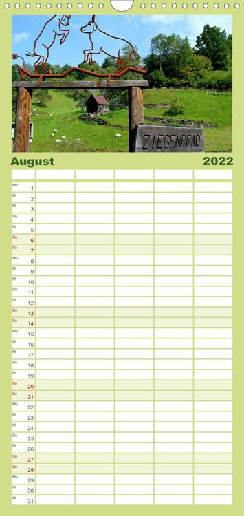 Produktbild: Familienplaner Malerisches Murgtal (Wandkalender 2022 , 21 cm x 45 cm, hoch)