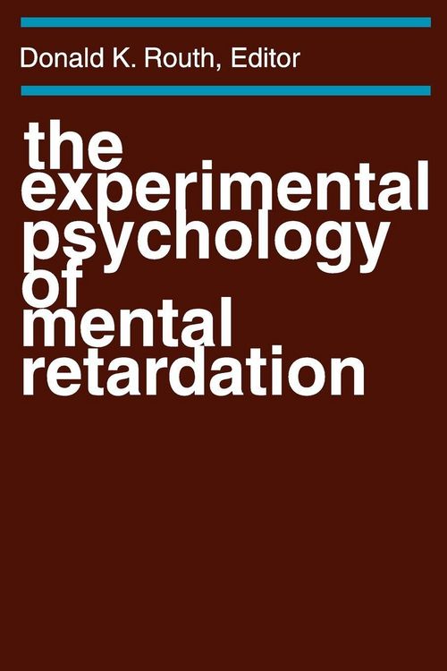 Produktbild: The Experimental Psychology of Mental Retardation