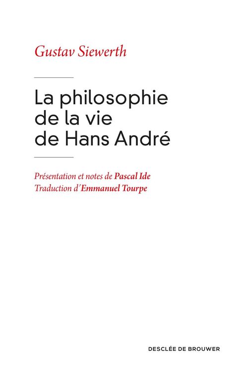 Produktbild: La philosophie de la vie de Hans Andr&eacute;