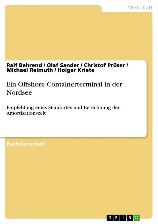 Produktbild: Ein Offshore Containerterminal in der Nordsee
