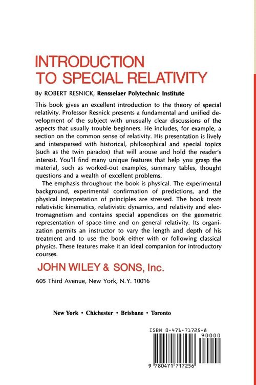 Produktbild: Introduction to Special Relativity