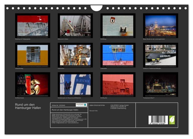 Produktbild: Rund um den Hamburger Hafen (Wandkalender 2026 DIN A4 quer), CALVENDO Monatskalender