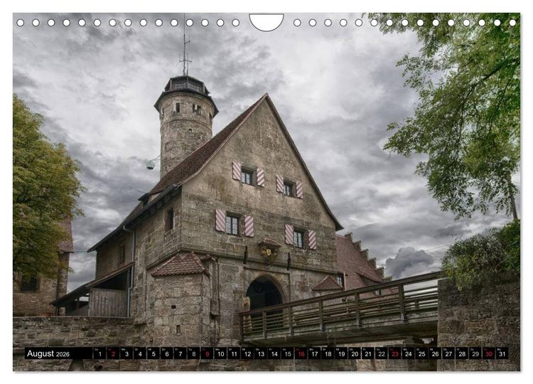 Produktbild: Unterwegs auf der fr&auml;nkischen Burgenstra&szlig;e (Wandkalender 2026 DIN A4 quer), CALVENDO Monatskalender