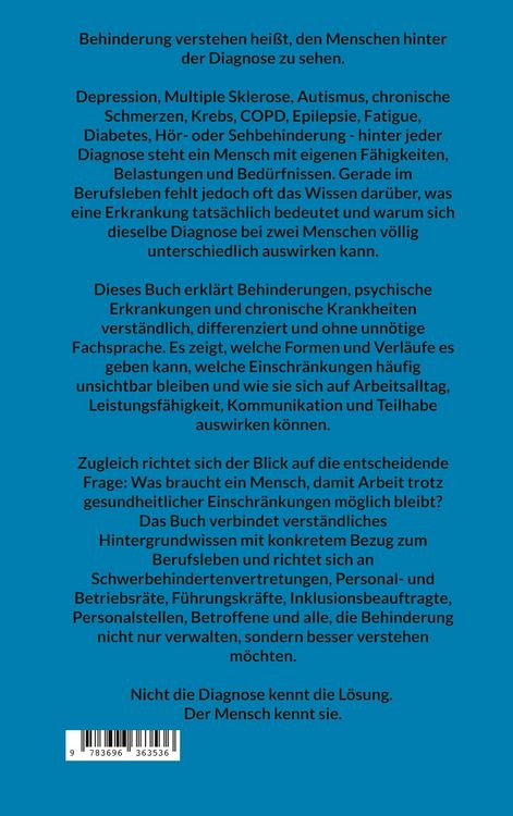 Produktbild: Behinderung verstehen - Arbeit erm&ouml;glichen