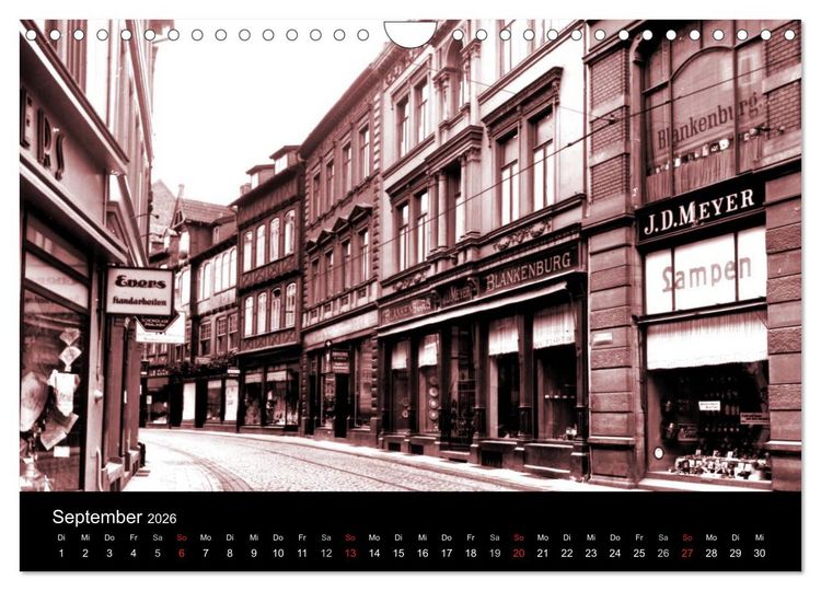 Produktbild: Hildesheimer Schaufenster um 1900 (Wandkalender 2026 DIN A4 quer), CALVENDO Monatskalender