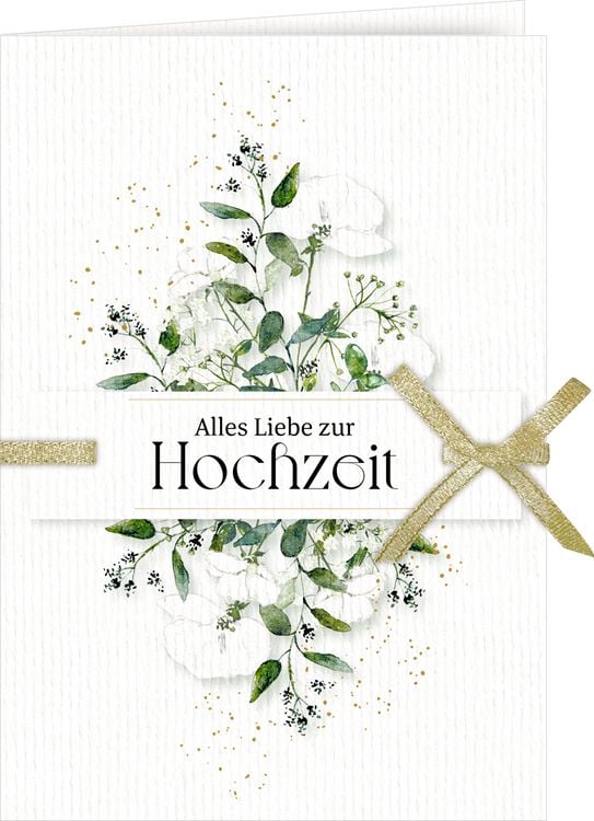 Produktbild: Gru&szlig;karte mit Kuvert - Alles Liebe zur Hochzeit