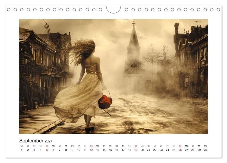 Produktbild: EIN HAUCH ROT (Wandkalender 2027 DIN A4 quer), CALVENDO Monatskalender
