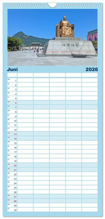 Produktbild: Familienplaner 2026 - Seoul - Stadt der Kontraste mit 5 Spalten (Wandkalender, 21 x 45 cm) CALVENDO