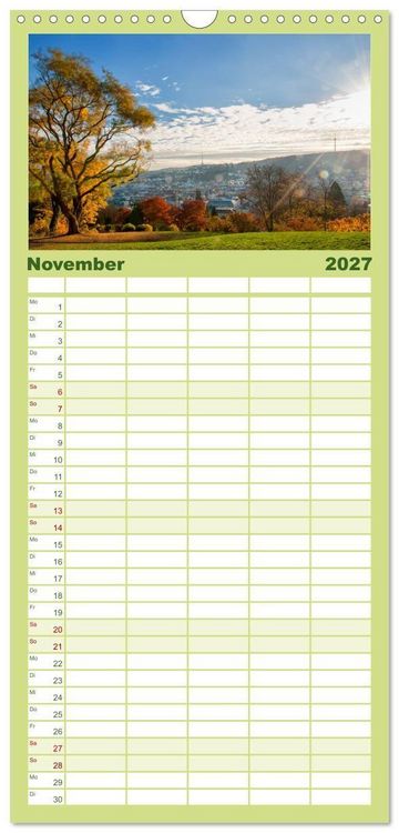 Produktbild: Familienplaner 2027 - stadtansichten stuttgart mit 5 Spalten (Wandkalender, 21 x 45 cm) CALVENDO