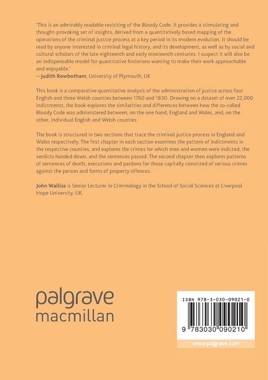 Produktbild: The Bloody Code in England and Wales, 1760&ndash;1830