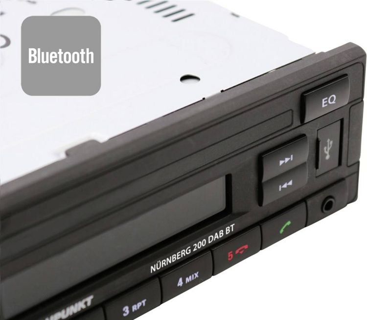 Produktbild: Blaupunkt N&uuml;rnberg 200 DAB BT Autoradio Bluetooth&reg;-Freisprecheinrichtung, DAB+ Tuner