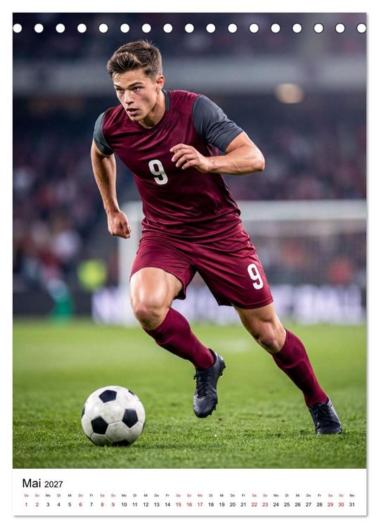 Produktbild: Am Ball - Dynamik des modernen Fu&szlig;balls (Tischkalender 2027 DIN A5 hoch), CALVENDO Monatskalender