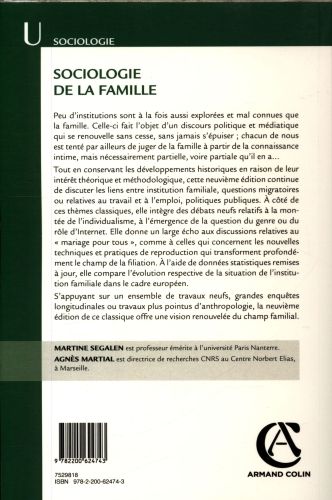 Produktbild: Sociologie de la famille - 9&eacute;d.