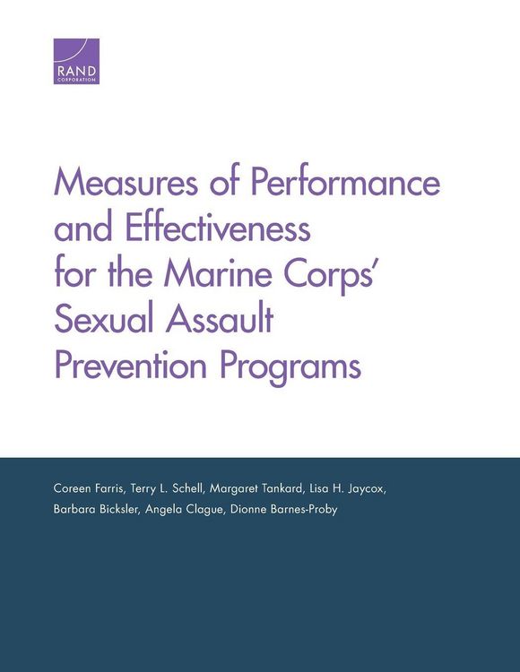 Produktbild: Measures of Performance and Effectiveness for the Marine Corps' Sexual Assault Prevention Programs