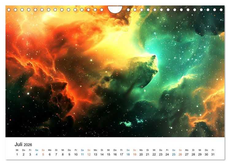 Produktbild: Strahlende Sternennebel (Wandkalender 2026 DIN A4 quer), CALVENDO Monatskalender