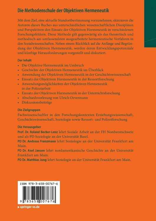 Produktbild: Die Methodenschule der Objektiven Hermeneutik