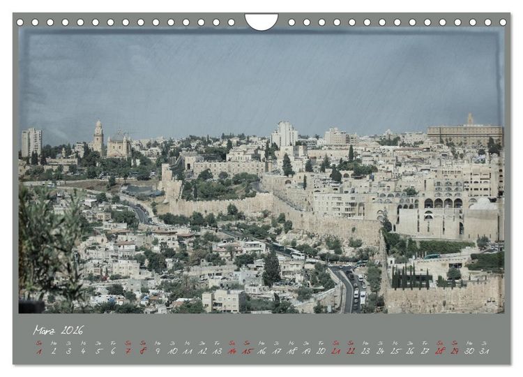 Produktbild: Unterwegs in Jerusalem (Wandkalender 2026 DIN A4 quer), CALVENDO Monatskalender