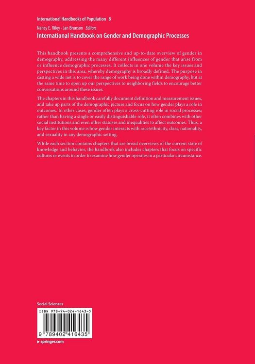 Produktbild: International Handbook on Gender and Demographic Processes
