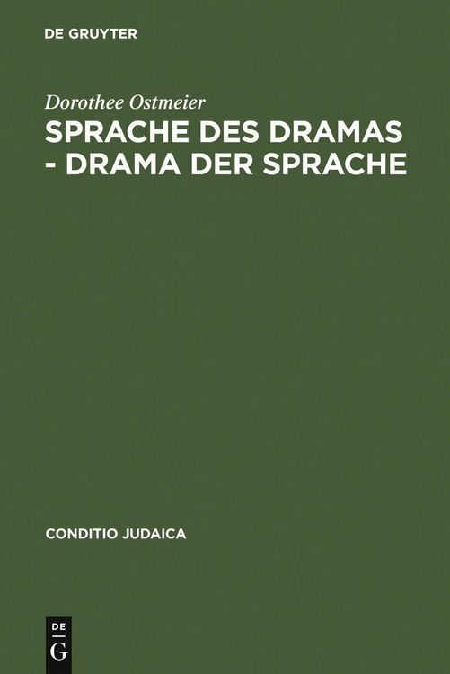 Produktbild: Sprache des Dramas - Drama der Sprache