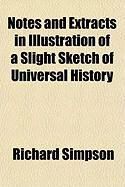 Produktbild: Notes and Extracts in Illustration of a Slight Sketch of Universal History