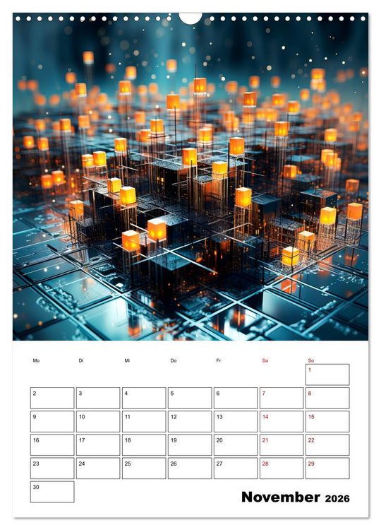Produktbild: K&Uuml;NSTLICHE INTELLIGENZ Cooler Terminplaner (Wandkalender 2026 DIN A3 hoch), CALVENDO Monatskalender