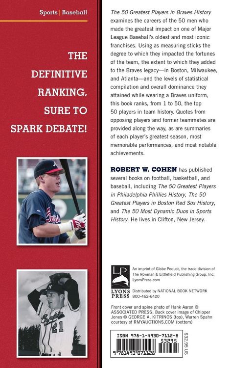 Produktbild: The 50 Greatest Players in Braves History