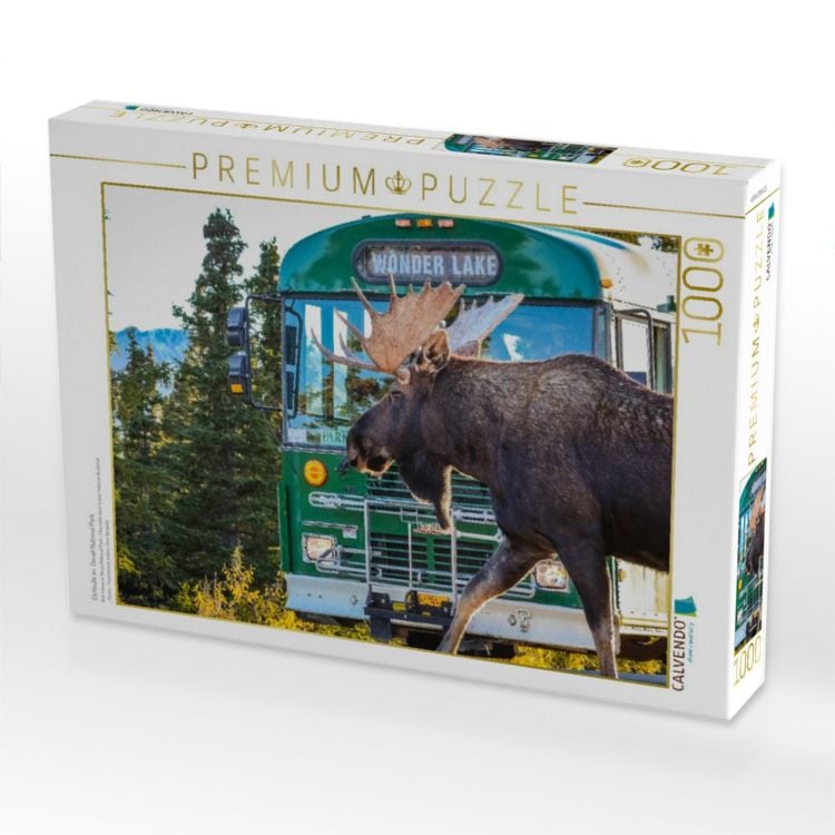 Produktbild: CALVENDO Puzzle Elchbulle im Denali National Park | 1000 Teile Lege-Gr&ouml;&szlig;e 64x48cm Foto-Puzzle f&uuml;r gl&uuml;ckliche Stunden
