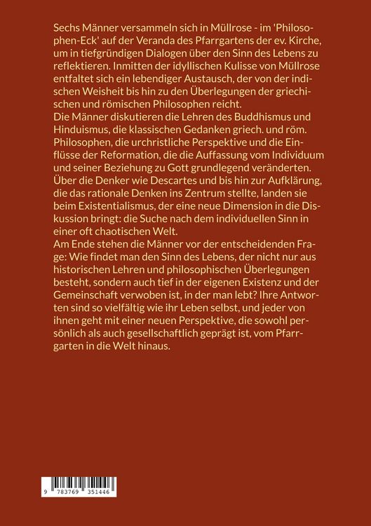Produktbild: M&auml;nnergespr&auml;che in M&uuml;llrose &uuml;ber den Sinn des Lebens