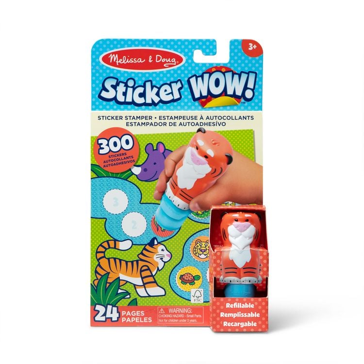 Produktbild: Melissa & Doug Sticker WOW Tiger Stickerstempel und Block