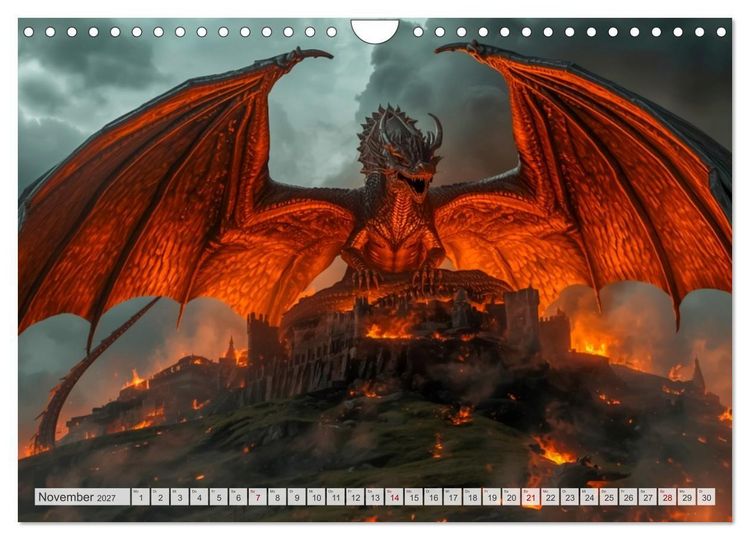 Produktbild: Beowulf &ndash; Die Saga des Drachenbezwingers (Wandkalender 2027 DIN A4 quer), CALVENDO Monatskalender