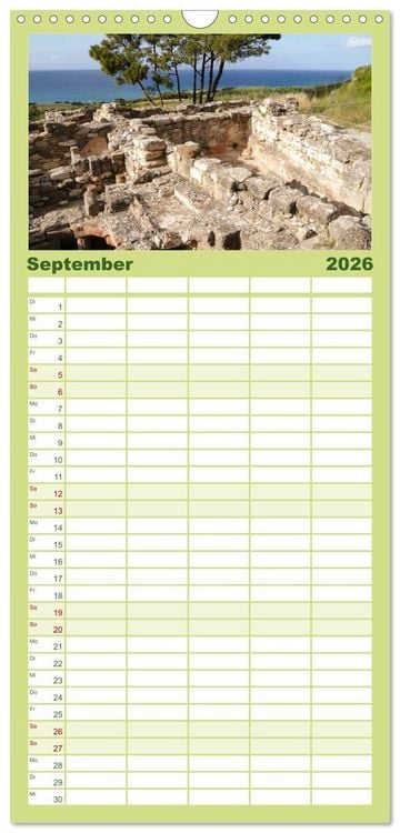 Produktbild: Familienplaner 2026 - Trauminsel Rhodos mit 5 Spalten (Wandkalender, 21 x 45 cm) CALVENDO