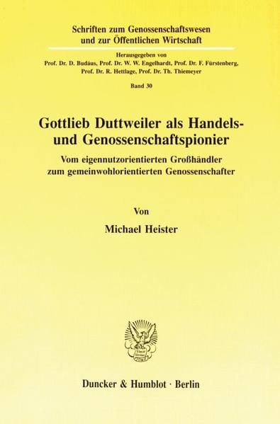 Produktbild: Gottlieb Duttweiler als Handels- und Genossenschaftspionier.