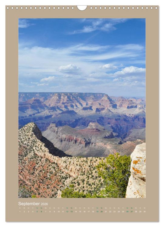Produktbild: Erlebe mit mir den Grand Canyon (Wandkalender 2026 DIN A3 hoch), CALVENDO Monatskalender