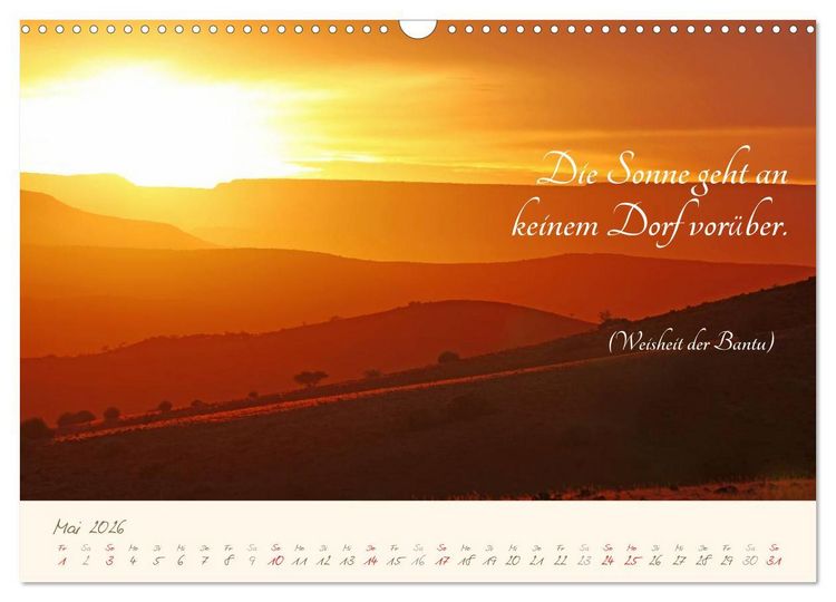 Produktbild: AFRIKA mit einem Hauch von Poesie (Wandkalender 2026 DIN A3 quer), CALVENDO Monatskalender