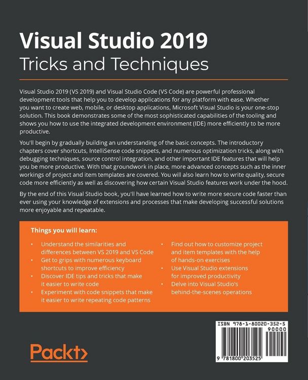 Produktbild: Visual Studio 2019 Tricks and Techniques