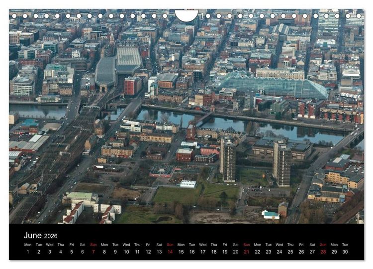 Produktbild: Glasgow from the Air (Wall Calendar 2026 DIN A4 landscape), CALVENDO 12 Month Wall Calendar